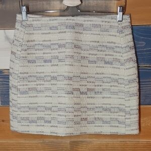 Tweed Skirt 8 Cream Lavender